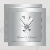 Champagne Glasses 25th Wedding Jubileum Kaart (Voorkant / Achterkant)