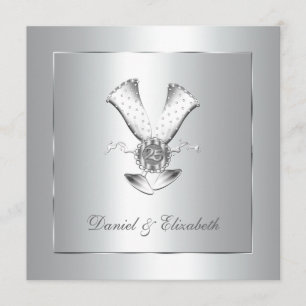 Champagne Glasses 25th Wedding Jubileum Kaart