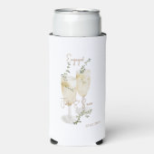 Champagne Glasses Engagement Party Gold Text (Seltzer Voorkant)