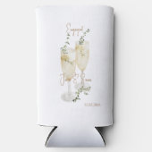 Champagne Glasses Engagement Party Gold Text (Voorkant)