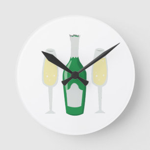 Champagne Glasses Ronde Klok