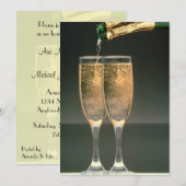 Champagne Glasses Wedding Shower Kaart (Voorkant / Achterkant)