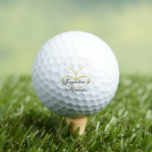 Champagne Glasses Wedding Theme Golf Balls Golfballen (Insitu Shirt)