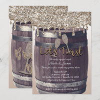 Champagne Glitter Drip Vat Bruiloftsborrel