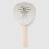 Champagne Glittery Trouwprogramma Fan Handwaaier (Voorkant)