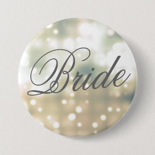 Champagne Glow bruid Button Pin