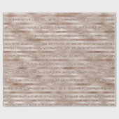 Champagne Gold Blush Glitter Stripes  Cadeaupapier (Vlak)