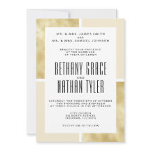 Champagne + Gold Classic Wedding Invitation