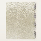 Champagne Gold Foil Modern Monogram Planner (Achterkant)