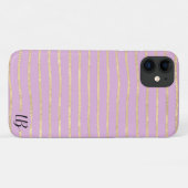 Champagne Gold Foil Stripes Phone Case (Achterkant (horizontaal))
