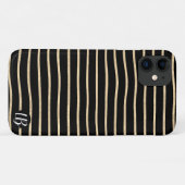 Champagne Gold Foil Stripes Phone Case (Achterkant (horizontaal))