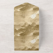 Champagne Gold Glam All In One Uitnodiging (Buitenkant)