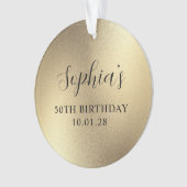 Champagne Gold Glam Foil 50e anniversaire Photo (devant)