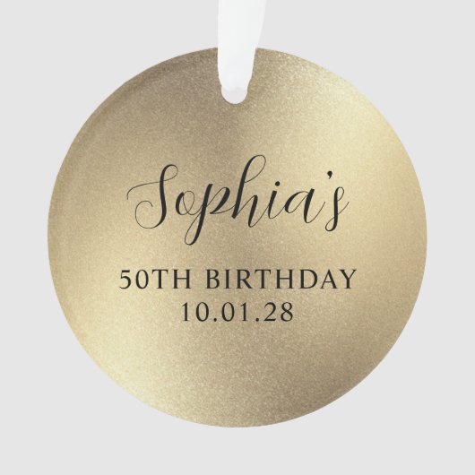 Champagne Gold Glam Foil 50e anniversaire Photo (devant)