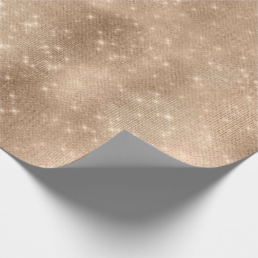 Champagne Gold Glam Sparkle Glitz Cadeaupapier (Hoek)
