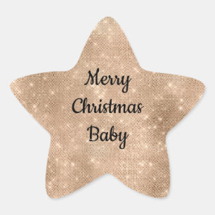 Champagne Gold Glam Sparkle Glitz Ster Sticker