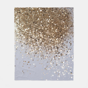 Champagne Gold Glitter Glam #1 Fleece Deken