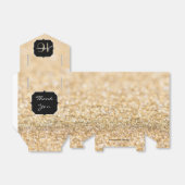 Champagne gold glitter sparkles Sweet 16 Bedankdoosjes (Uitgevouwen)
