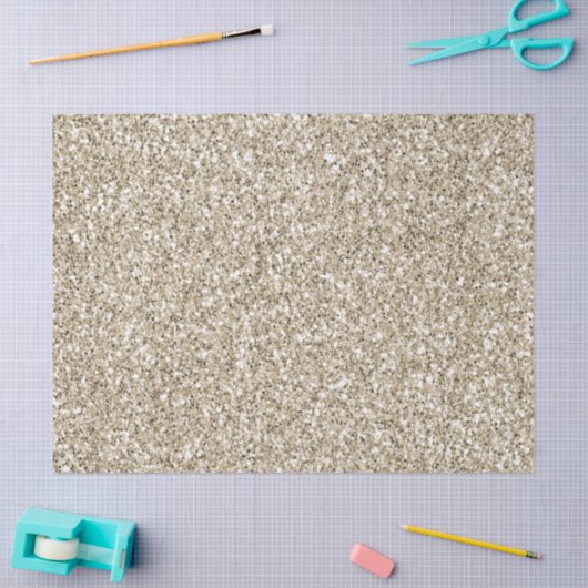 Champagne Gold Glitzy Glitter Tissuepapier (Craft)