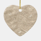 Champagne Gold Glitzy Glitter Zebra Print Keramisch Ornament (Achterkant)