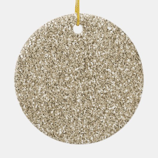 Champagne Gold Leopard Print Keramisch Ornament (Achterkant)