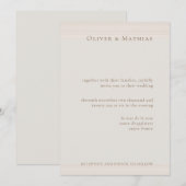 Champagne Gold Modern Minimalist Elegant Wedding Kaart (Voorkant / Achterkant)