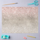Champagne Gold Pink White Glitzy Glitter Tissuepapier (Craft)