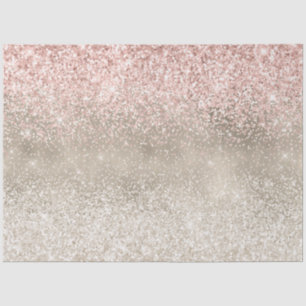 Champagne Gold Pink White Glitzy Glitter Tissuepapier