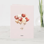 Champagne Gold Red Cream Roses Valentine's Day Kaart (Achterkant)