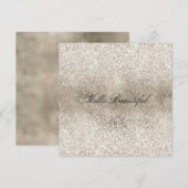 Champagne Gold White Glitzy Glitter Feestdagenkaart (Voorkant / Achterkant)