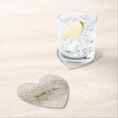 Champagne Gold White Glitzy Glitter Kartonnen Onderzetters (Insitu)