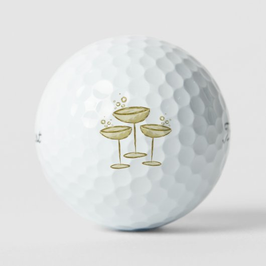 Champagne  golfballen (Voorkant)