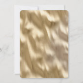 Champagne Goud Glam Roze Rozen Bruiloft Kaart (Achterkant)
