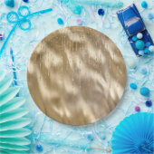 Champagne Goud Glam Sparkle Strings Bruiloft Papieren Bordje (Feest)