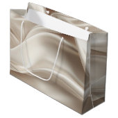  Champagne Goud Romantische Faux Satin Groot Cadeauzakje (Voorkant Gekanteld)