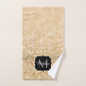 Champagne goudbollen monogram bad handdoek (Handdoek)