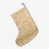 Champagne goudbollen monogram kleine kerstsok (Achterkant (Hangend))