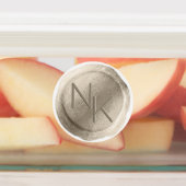 Champagne Gouden Folie Wax Seal Bruiloft Monogram Labels (Aangebracht)