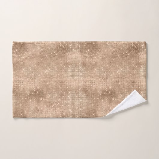 Champagne Gouden Sparkle Kerstmis Bad Handdoek (Handdoek)