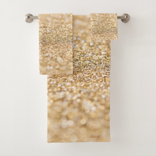 Champagne goudglitter bad handdoek (Insitu)