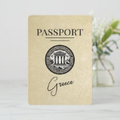 Champagne Grèce Passeport Enregistrer la carte Dat (Debout devant)