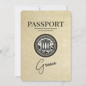 Champagne Grèce Passeport Enregistrer la carte Dat (Devant)