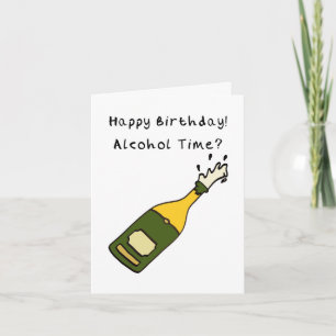 Champagne Happy Birthday Kaart
