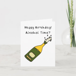 Champagne Happy Birthday Kaart