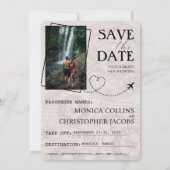 Champagne Hawaii Passport Bewaar de datum Save The Date (Achterkant)