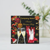 Champagne Heels, feestdag kerstfeestdag Kaart (Staand voorkant)
