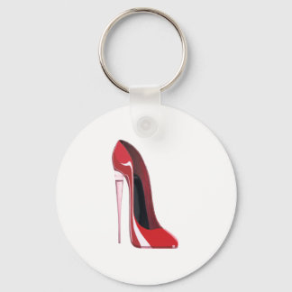 Champagne hiel rode stiletto shoe art sleutelhanger
