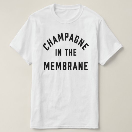Champagne in de membraan t-shirt (Design voorkant)