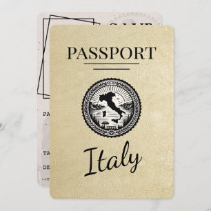 Champagne Italië Paspoort Save The Date