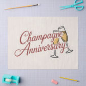 Champagne Jubileumviering Script Grafisch Tissuepapier (Craft)